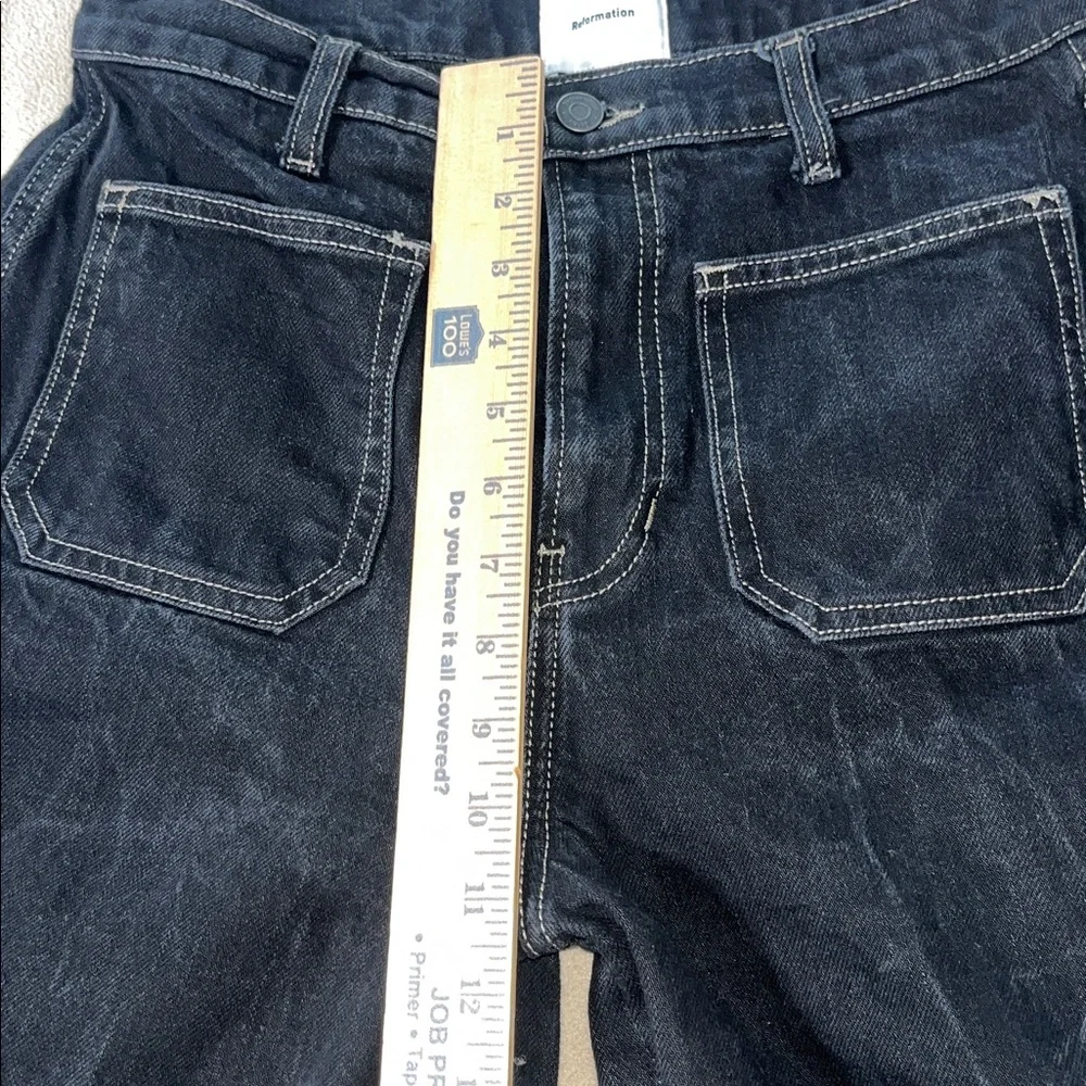 Reformation Alyssa High Rise Wide leg Black Jeans 29 - Picture 5 of 10